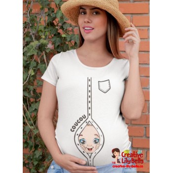 maternity shirt peek a boo 278